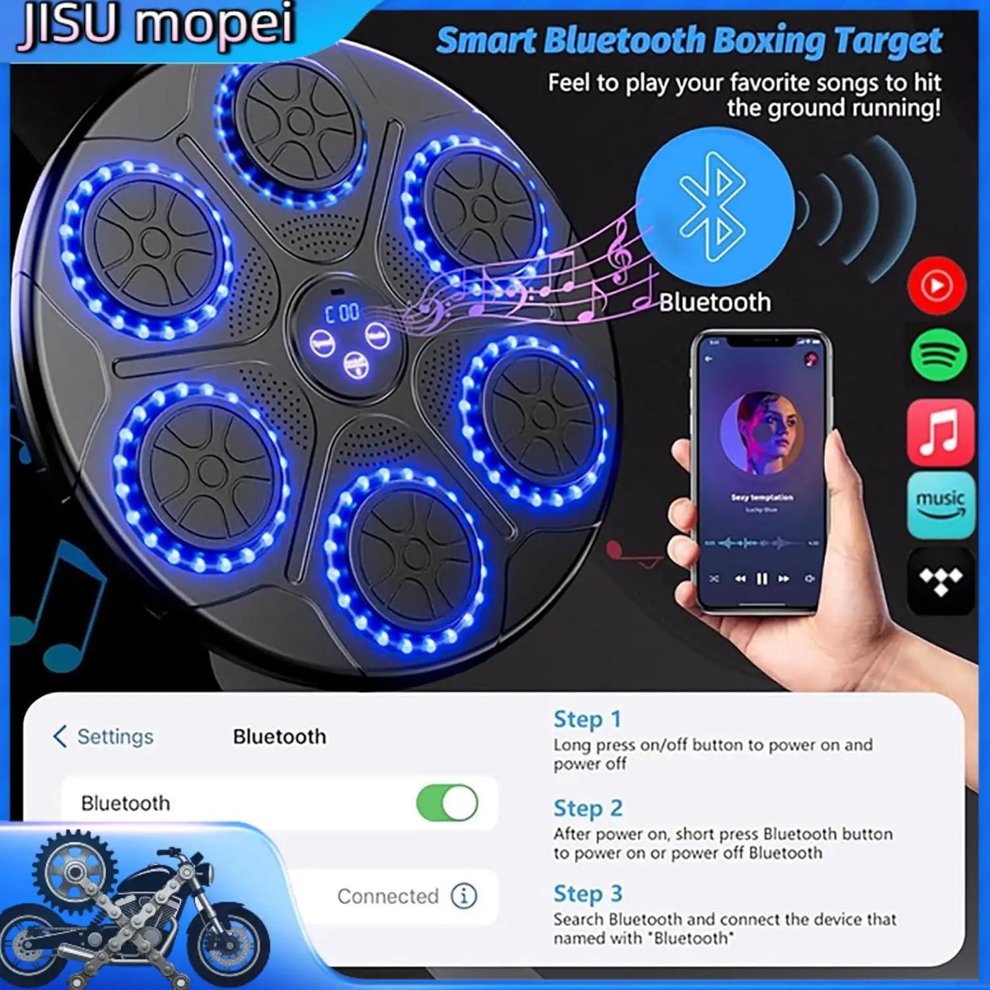 Smart Wall Mounted Boxing Trainer For Adults And Kids With LED Display Bluetooth