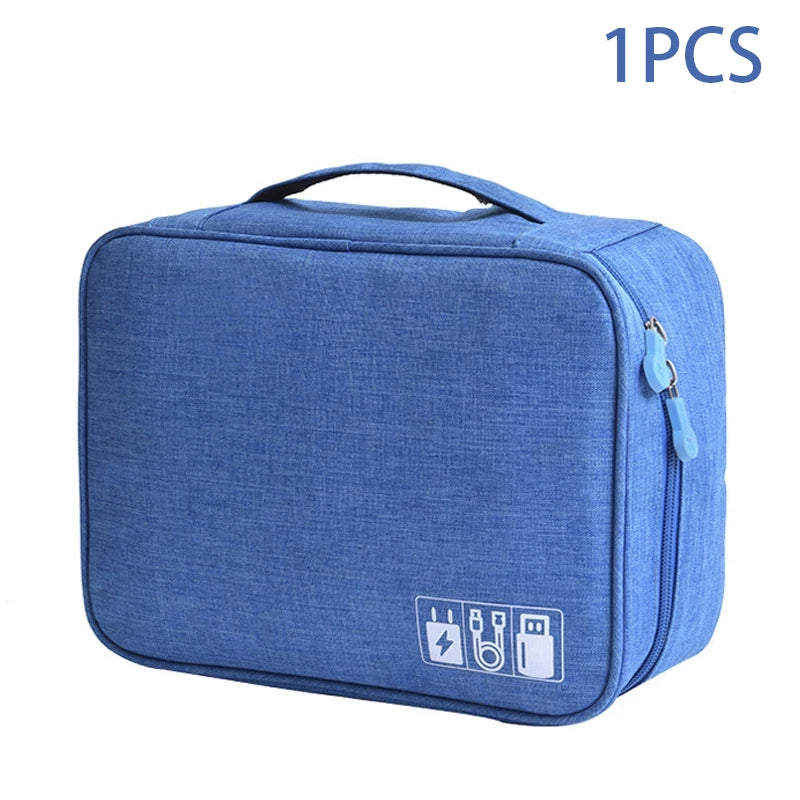 Travel Cable Storage Bag Portable Waterproof Tech Organizer For Travelers