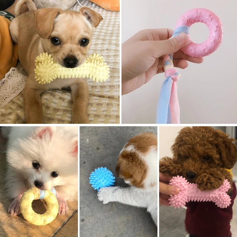 FEEUNM TPR Knot Chew Toys For Small Dogs Bite Resistant