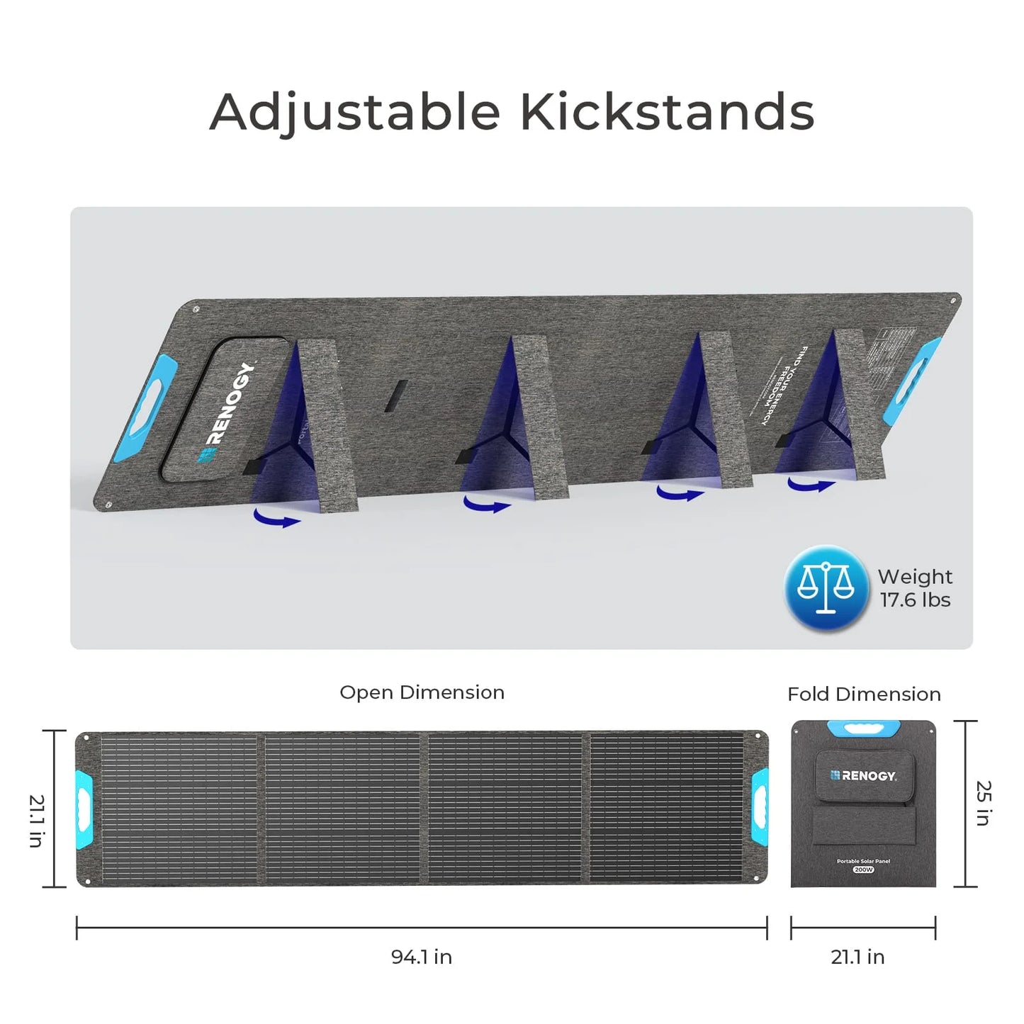 Power Anywhere Renogy 200W Foldable Solar Panel for RV & Camping