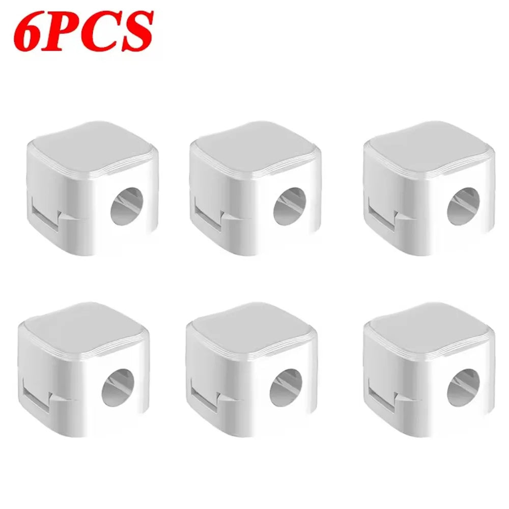 6 Pack Magnetic Cable Clips Adhesive Cord Organizers For Home Office