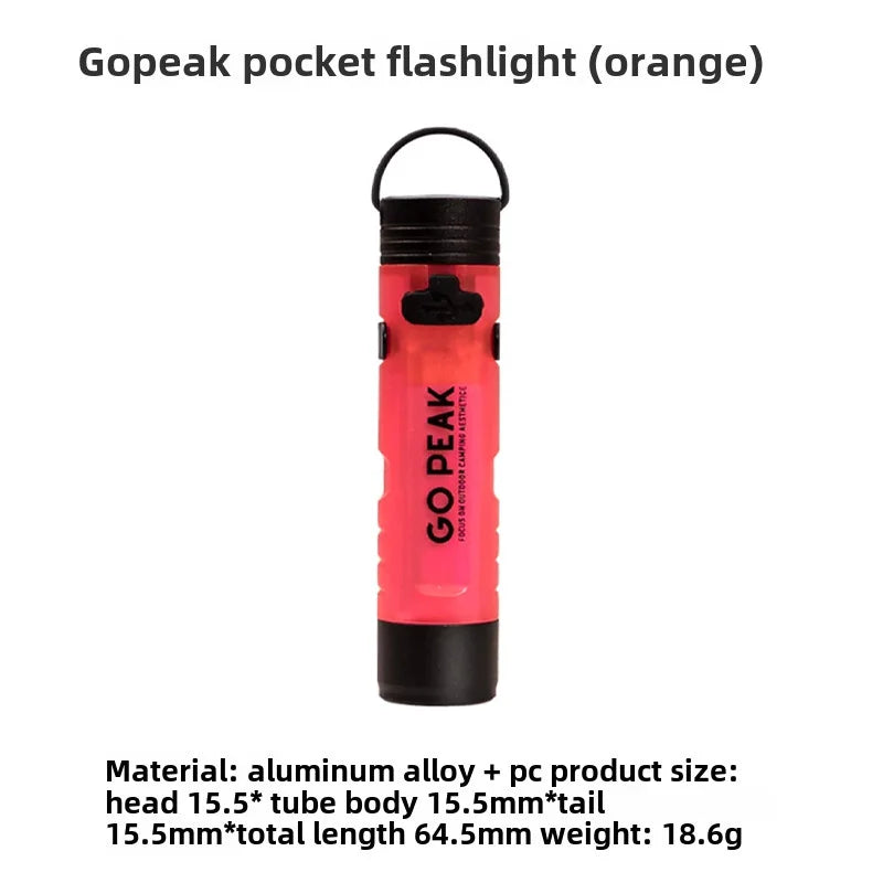 Gopeak 5050 USB-C Rechargeable Mini Clip Flashlight