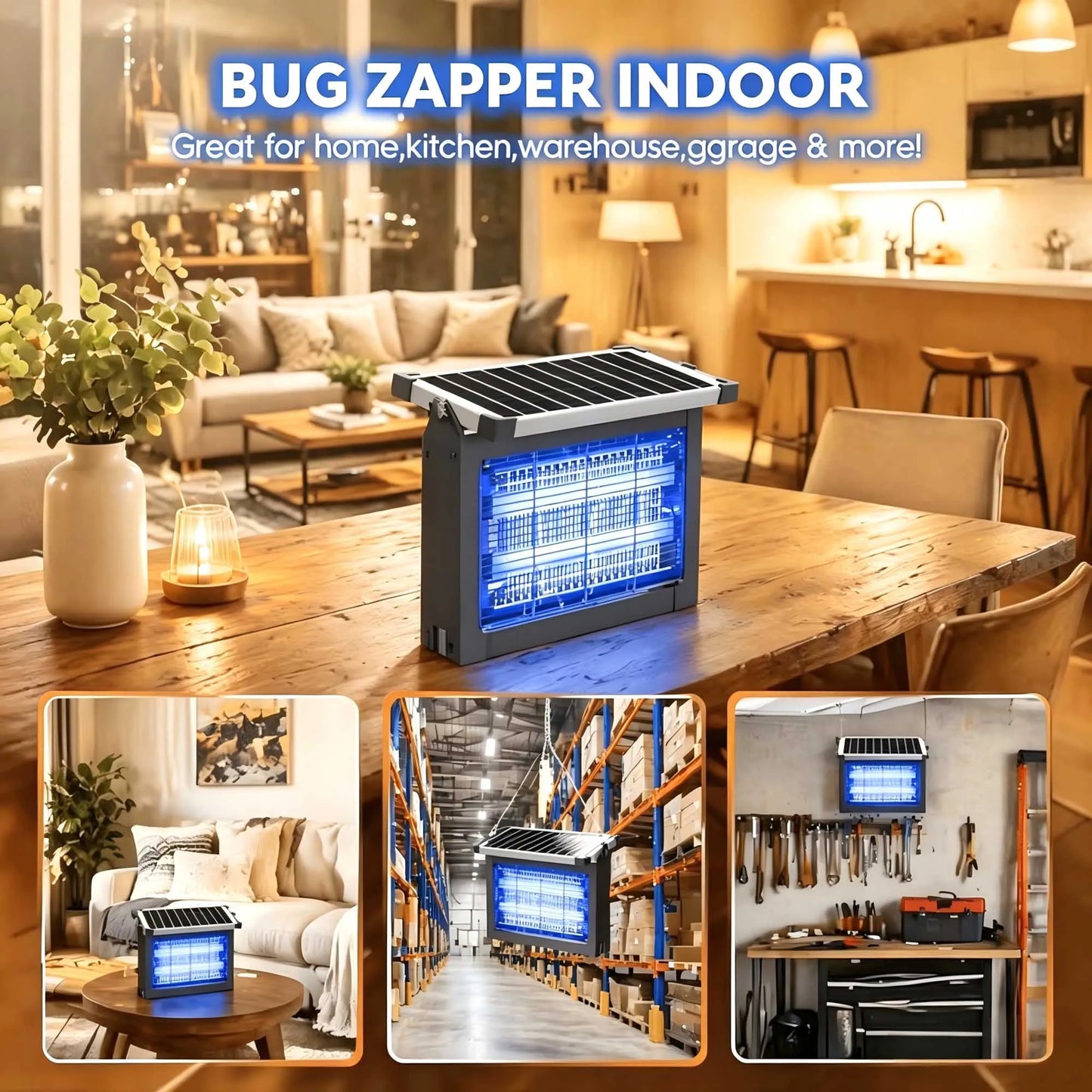 Take Back Your Backyard™ Solar Bug Zapper – 2,100 Sq. Ft. Outdoor Protection