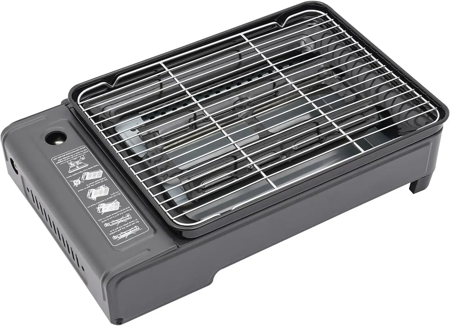 Bymaocar Portable Butane Grill With Grill Net For Camping Trekking Gas Stove
