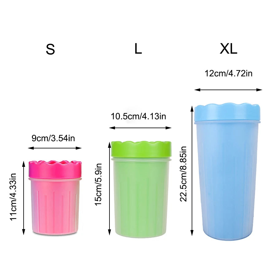 Foot Wash Cup With Silicone Brush For Dogs And Cats