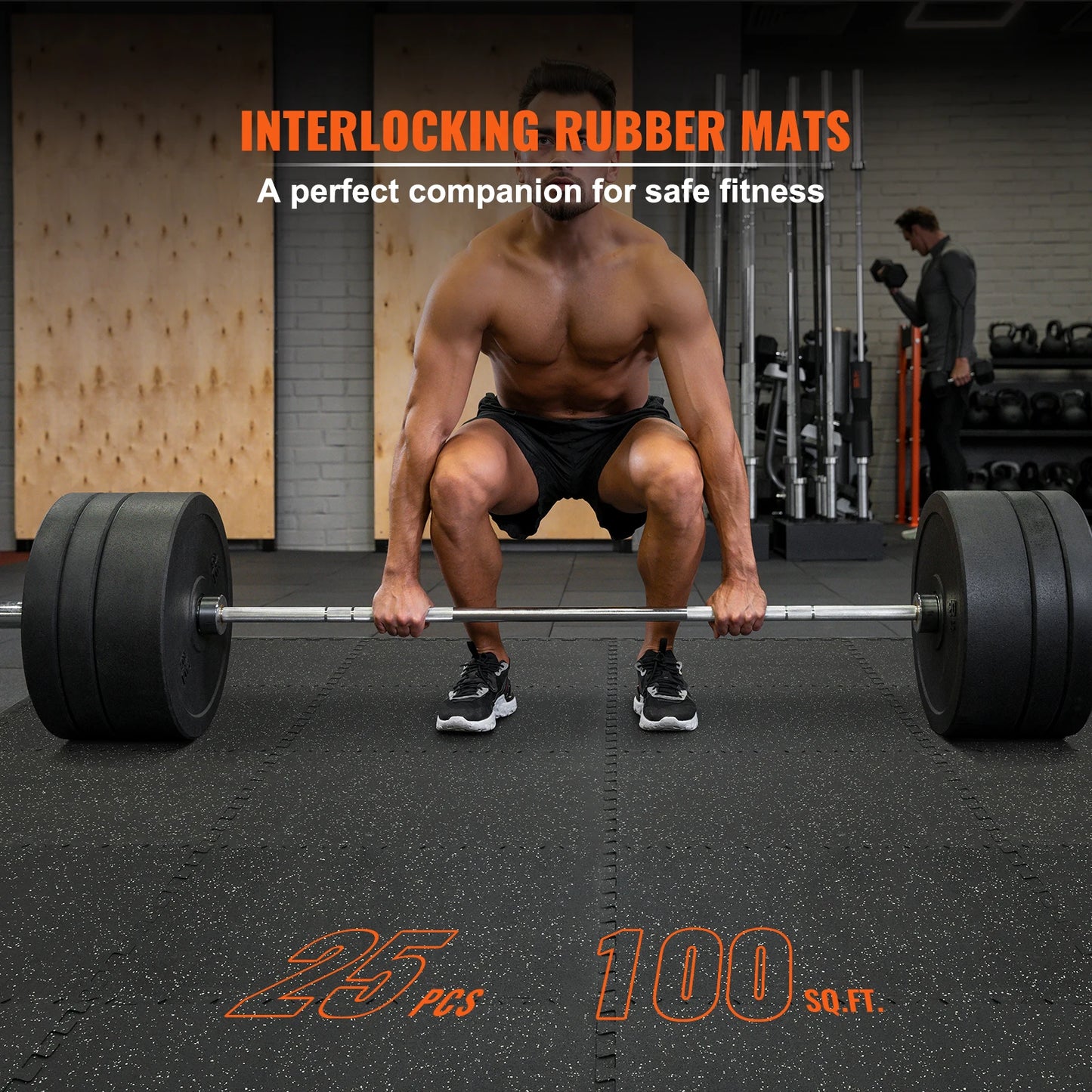SucceBuy Interlocking Gym Floor Mats Half Inch Thick Waterproof For Workouts