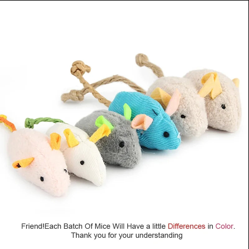 Interactive Plush Rat And Cat Toys With Durable Linen For Indoor Play