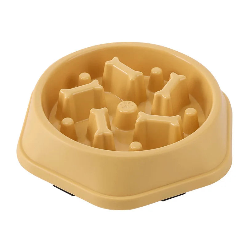Slow Feeder Pet Bowl For Cats And Dogs Non Slip Anti Choking Maze Design