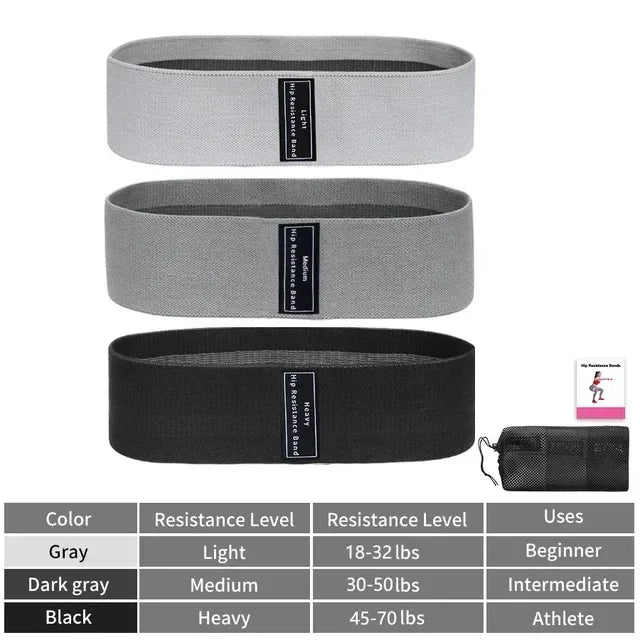 Glute Thigh Fabric Resistance Bands For Home Workouts Non Slip Booty