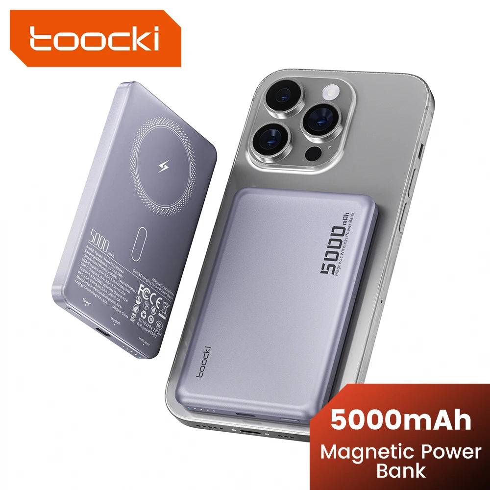 Toocki MagSafe PowerBank 5000mAh 20W Wireless Charger For iPhone 13 14 15 16 17