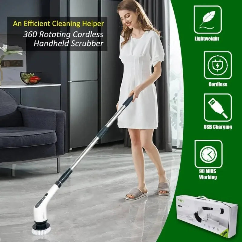 COBASPORT Multifunctional Electric Cleaning Brush Rotating for Home