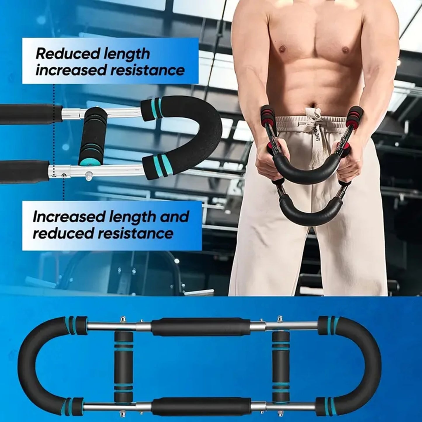 U Shape Hand Gripper 40kg Power Twister Arm Trainer for Men and Women