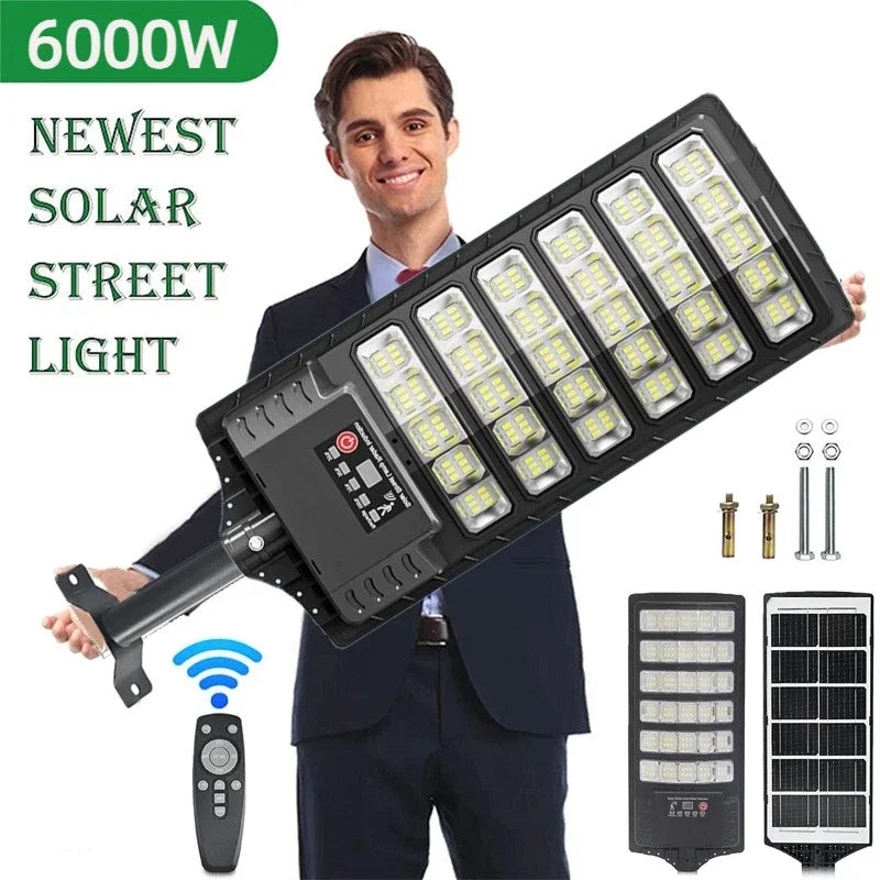 Light Up the Night™ Solar Street Light – Dusk-to-Dawn Remote Control