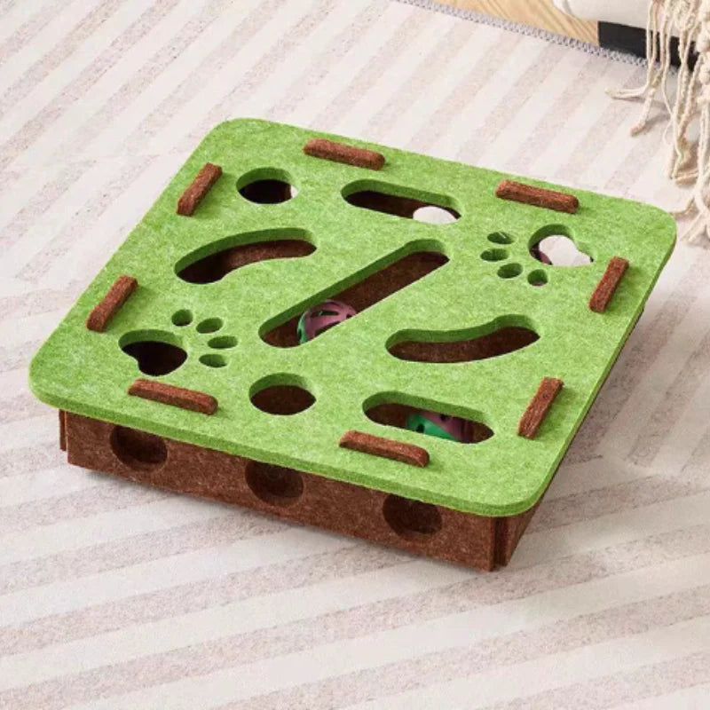 Interactive Cat Maze Puzzle Toy With Bell Balls For Cats