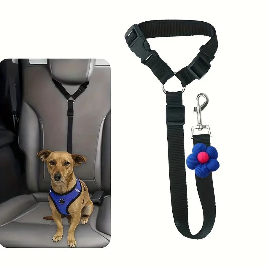 Dog Seat Belt For Vehicle Safety Tether, Car Harness Leash