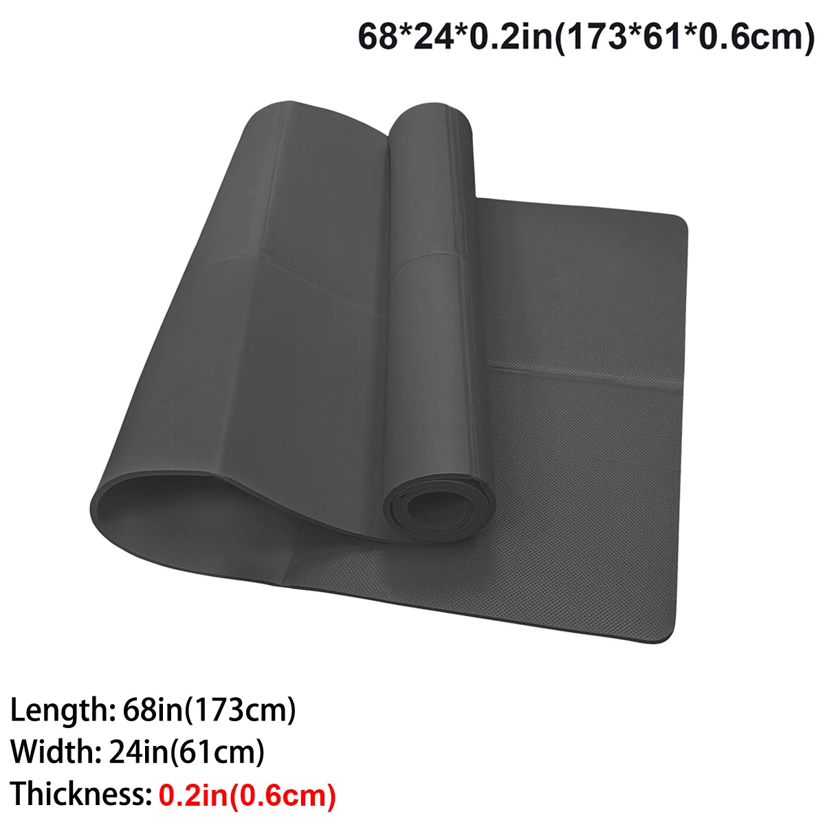 Foldable Eco Friendly Yoga Mat 4mm Travel Size For Yoga Pilates Floor Workouts