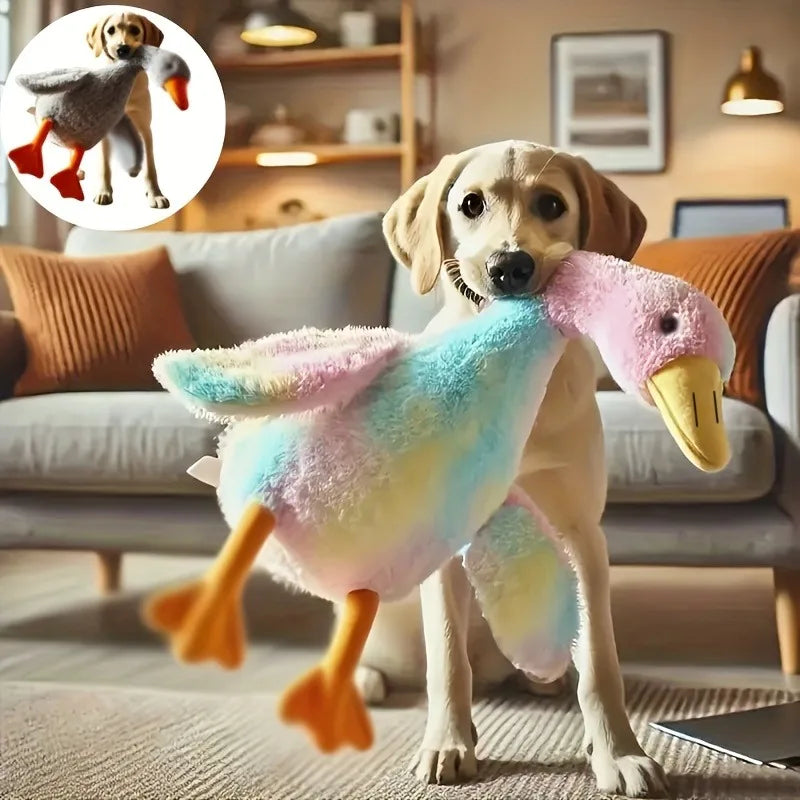 Soft Colorful Duck Plush Toy for Pets Anxiety Relief