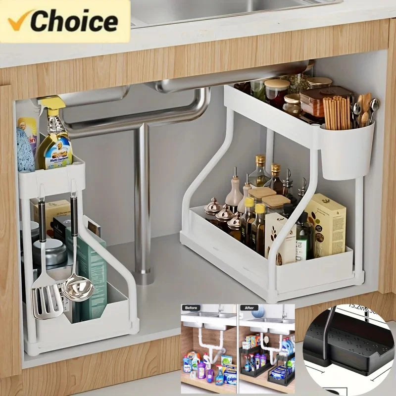 Make Space 2-Tier Pull-Out Under-Sink Organizer