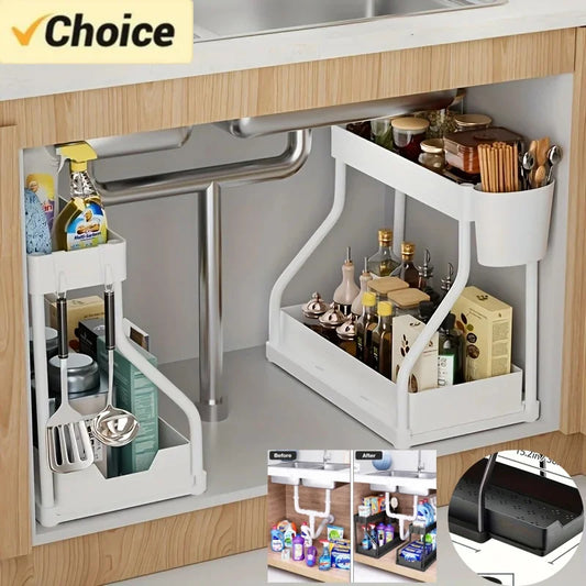 Make Space 2-Tier Pull-Out Under-Sink Organizer