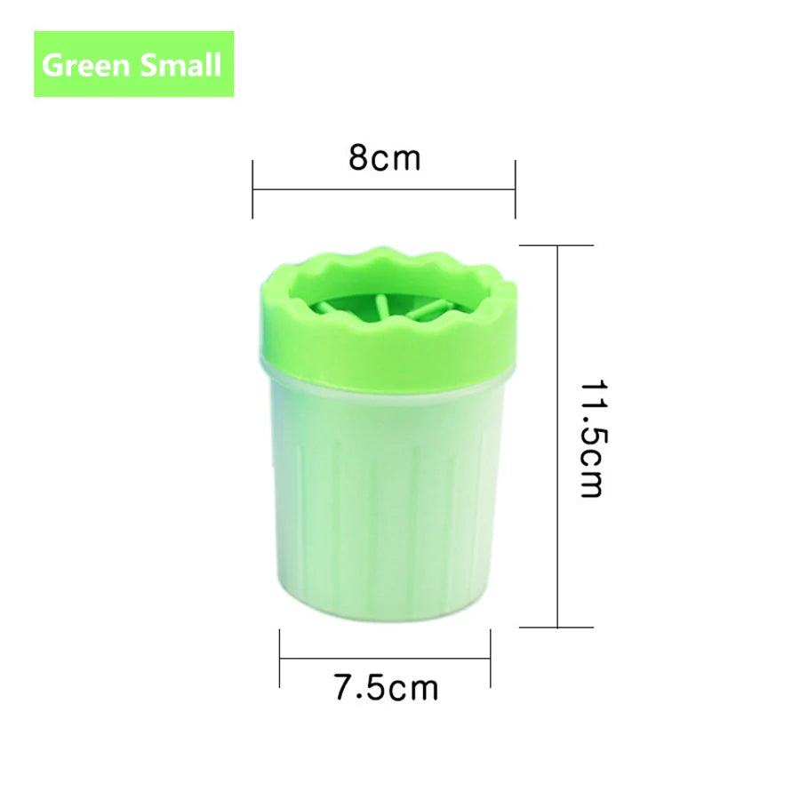Foot Wash Cup With Silicone Brush For Dogs And Cats