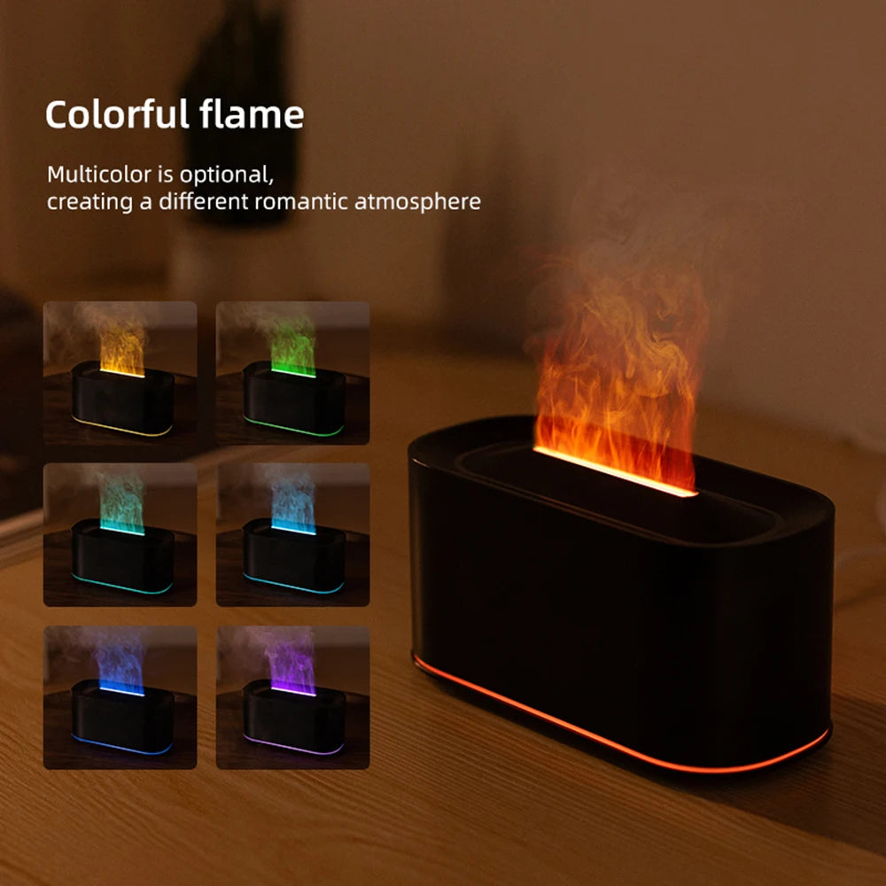Essential Oil Diffuser Flame Colorful Vapor Humidifier For Spa Aromatherapy