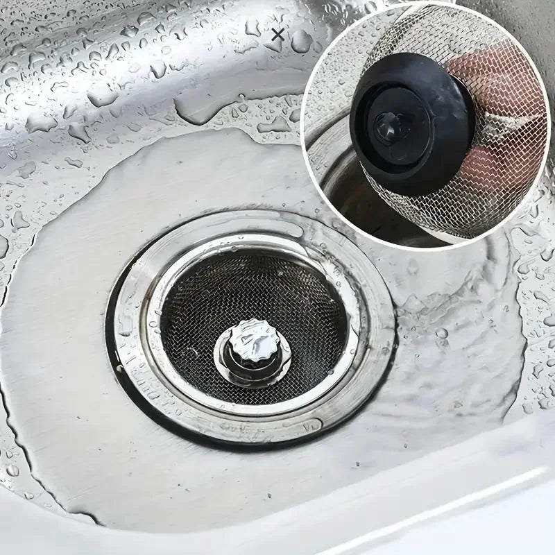 Kitchen Sink Strainer With Handle And Stopper Premium Stainless Steel Home Cooks