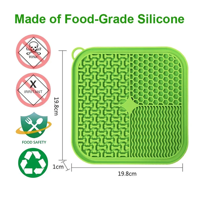 Licking Mat Slow Feeder For Dogs And Cats Suction Cups