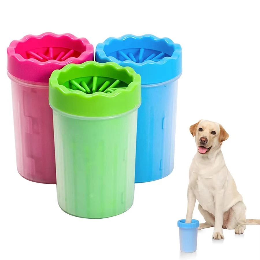 Foot Wash Cup With Silicone Brush For Dogs And Cats