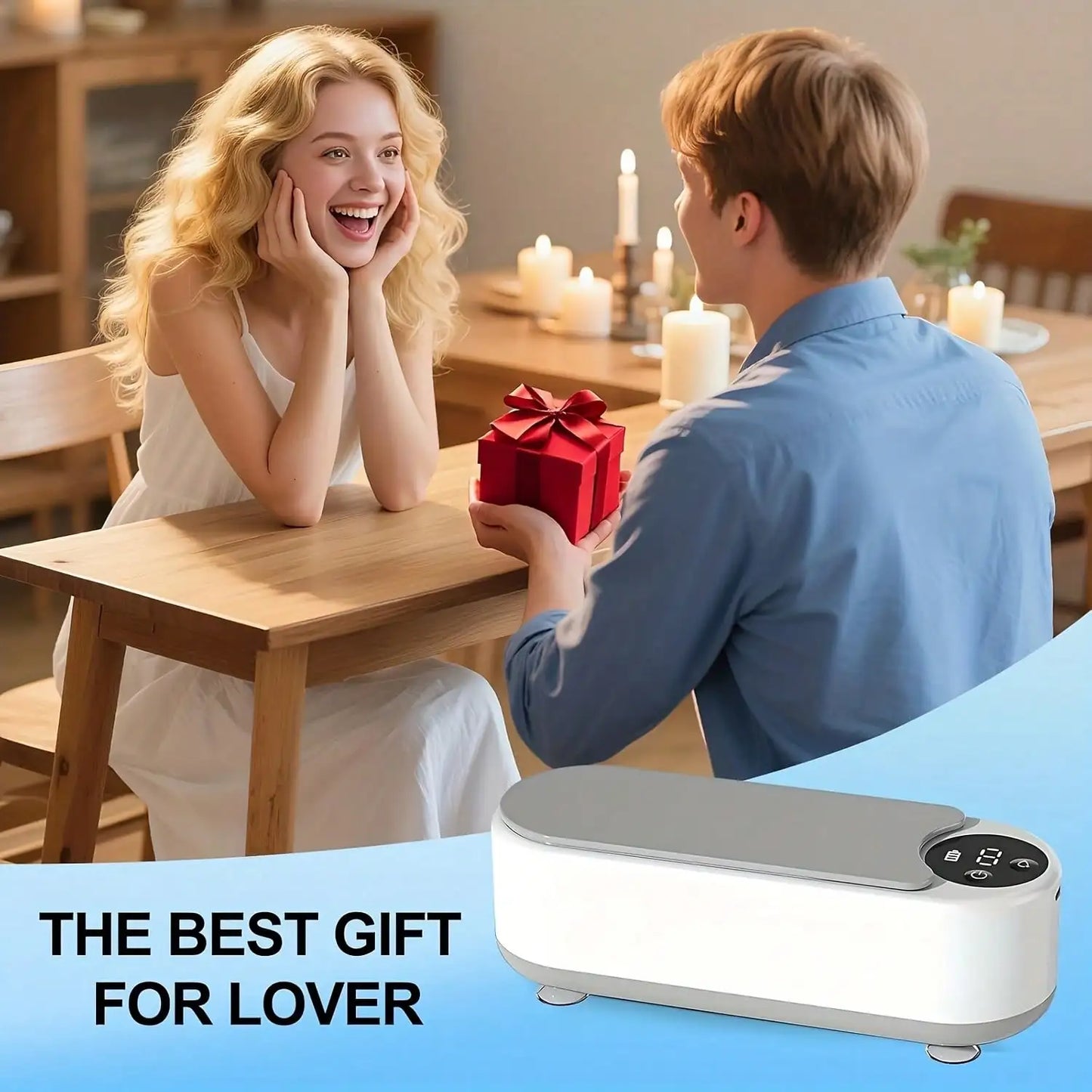 Portable Ultrasonic Cleaner USB Charging For Jewelry Glasses Watches Travel