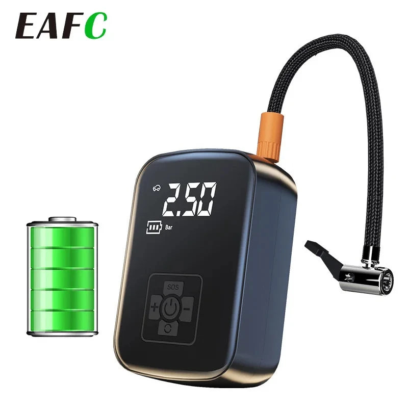 EAFC 12V Car Tire Inflator Air Pump 150 PSI Wireless Compact For Drivers
