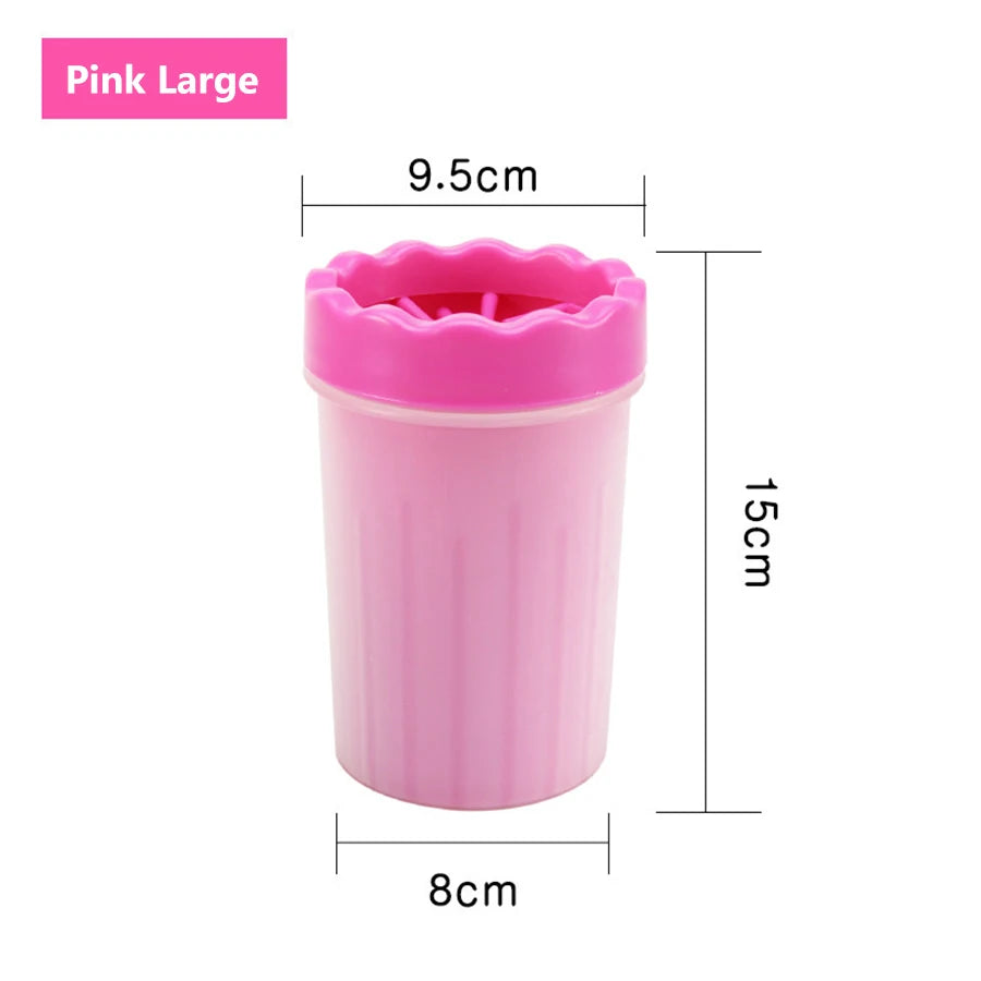 Foot Wash Cup With Silicone Brush For Dogs And Cats