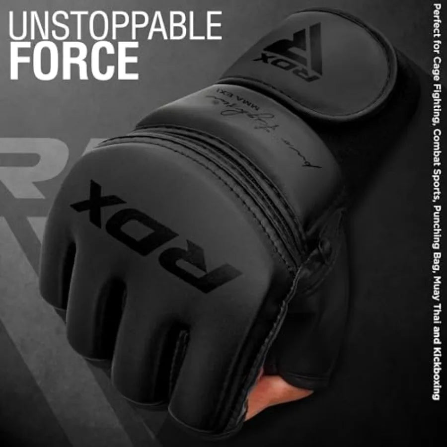 MMA Grappling Sparring Gloves 12oz Polyester Half Finger Training For Men Women