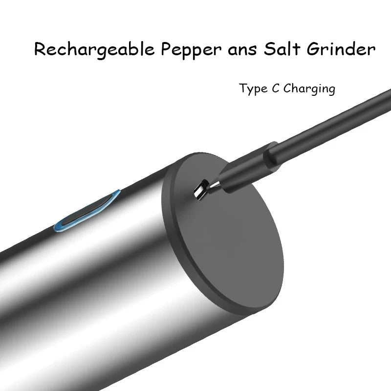 Season with Ease Rechargeable Electric Salt & Pepper Grinder