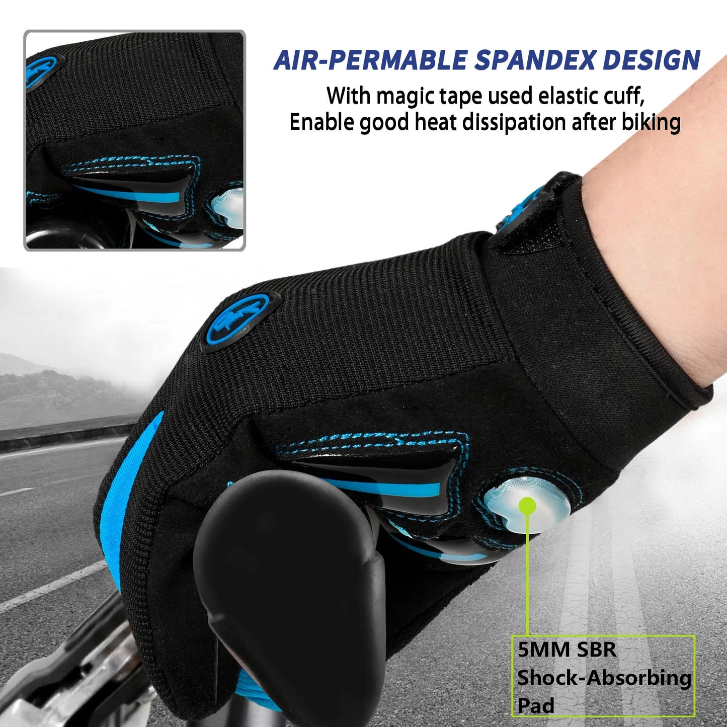 Cycling Gloves Unisex Breathable Non Slip Touchscreen MTB Road Racing