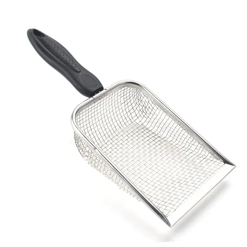 Cat Litter Scoop Stainless Steel Long Handle Cleaning Tool