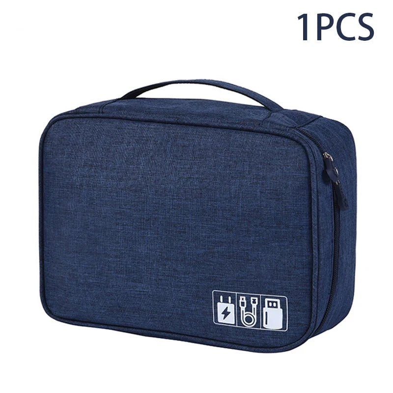 Travel Cable Storage Bag Portable Waterproof Tech Organizer For Travelers