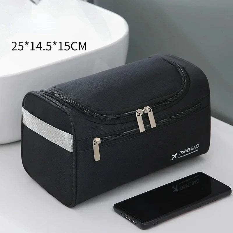 Leather Toiletry Bag Dopp Kit Hanging Travel Organizer For Men And Women