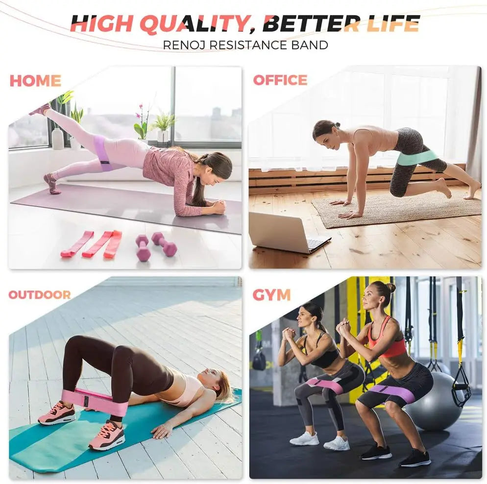 Resistance Bands Pro Set Heavy Medium Light Loops For Pilates Yoga Unisex