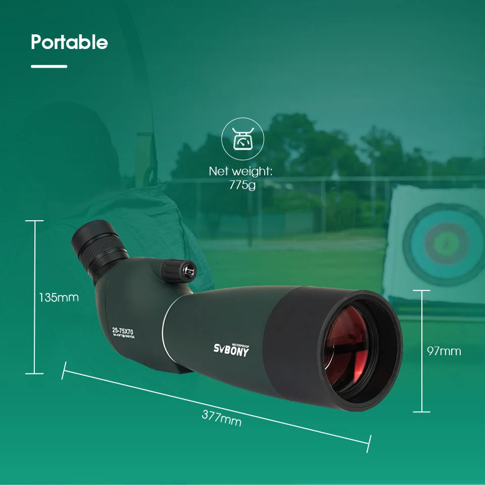 SVBONY SV28 Plus 25-75x Outdoor Spotting Scope