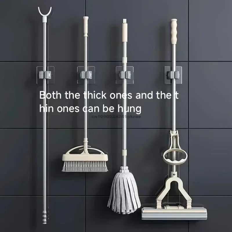 Get It Off the Floor Mop & Broom Wall Organizer – No-Drill Hold