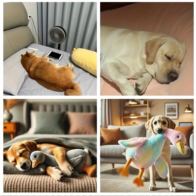 Soft Colorful Duck Plush Toy for Pets Anxiety Relief
