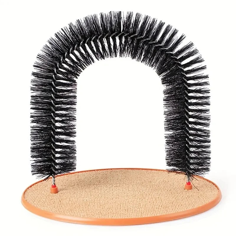 Cat Toy Arch Self Grooming Massage Brush With Scratching Pad