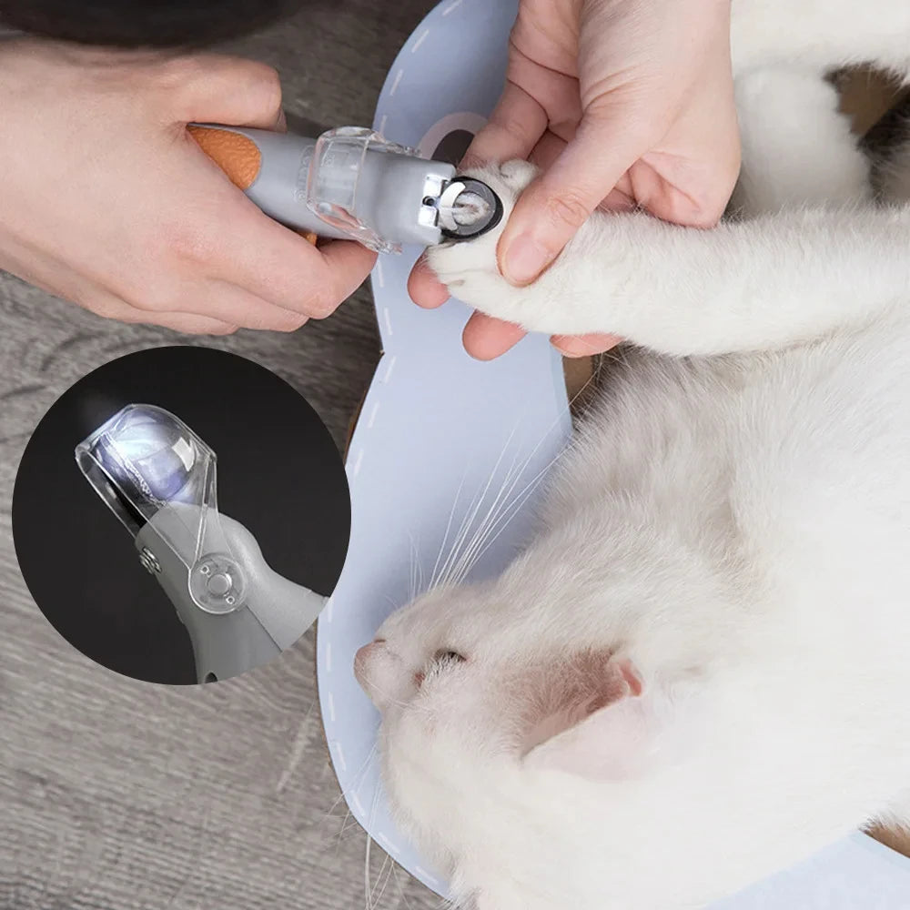 Pet Nail Clipper LED Light Magnifier For Dogs And Cats