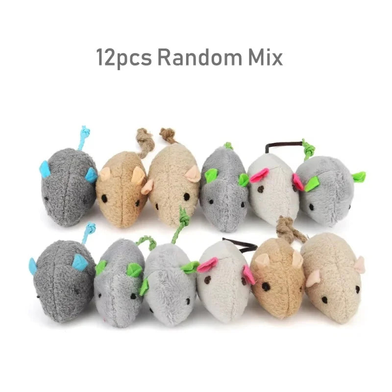Interactive Plush Rat And Cat Toys With Durable Linen For Indoor Play