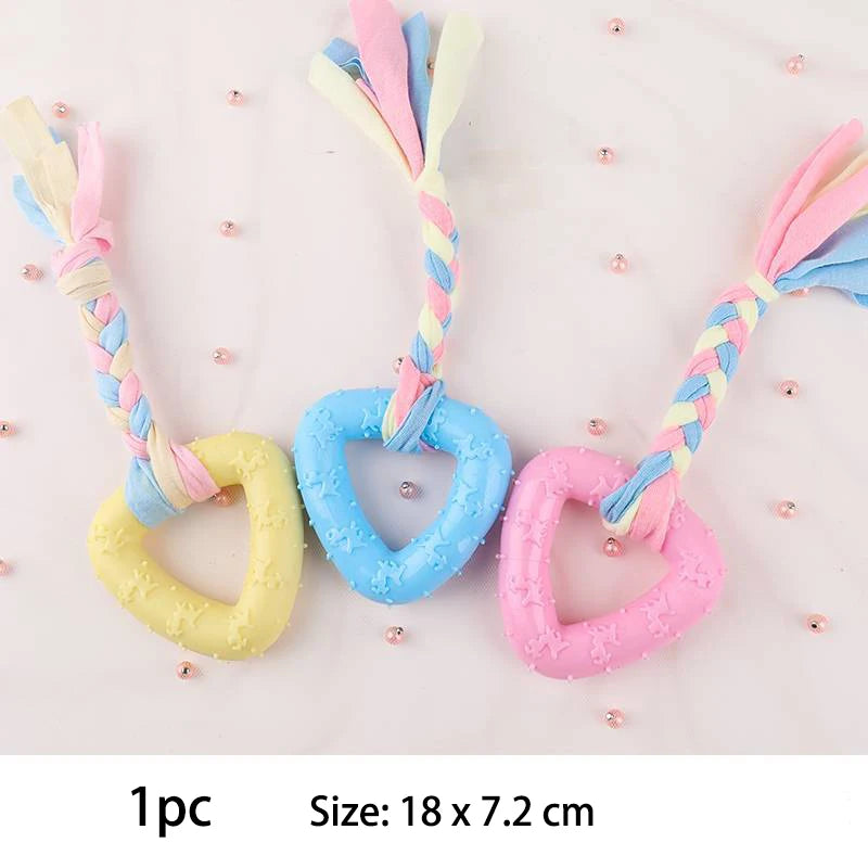 FEEUNM TPR Knot Chew Toys For Small Dogs Bite Resistant