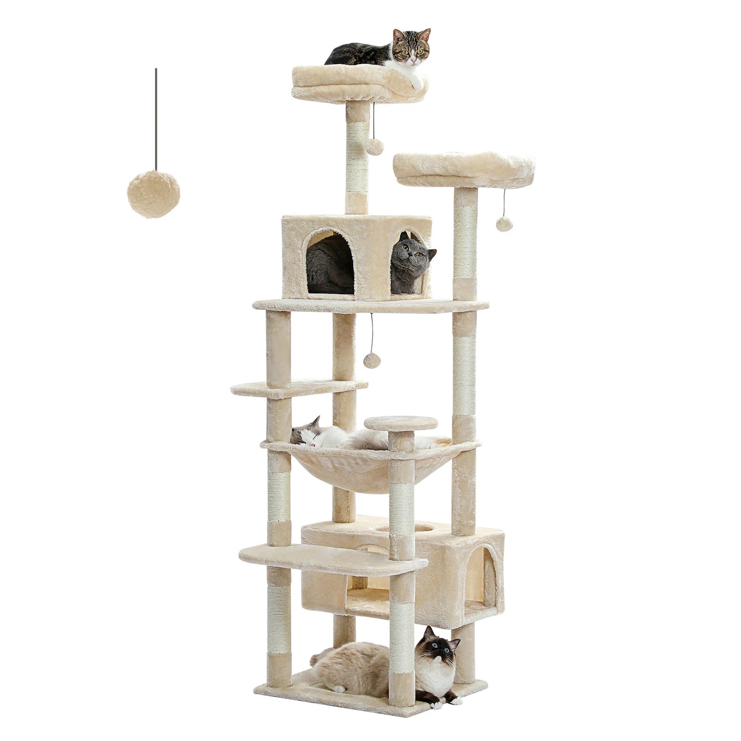 PAWZ Road Cat Tree Tower With Scratching Posts And Perches