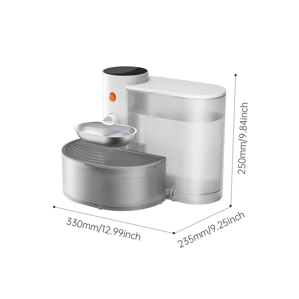 Booteely Stainless Steel Pet Water Dispenser With Automatic Purification
