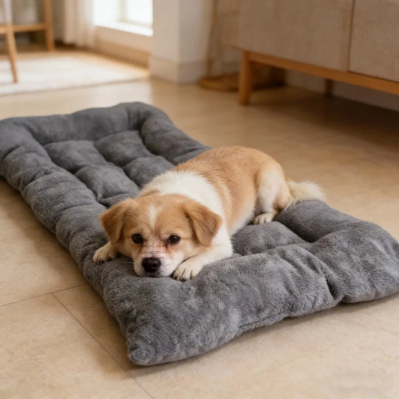 Booteely Plush Dog Bed Mat For Pets Polyester Fleece Cushion