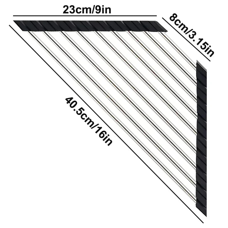 Foldable Triangle Over-the-Sink Dish Drying Rack