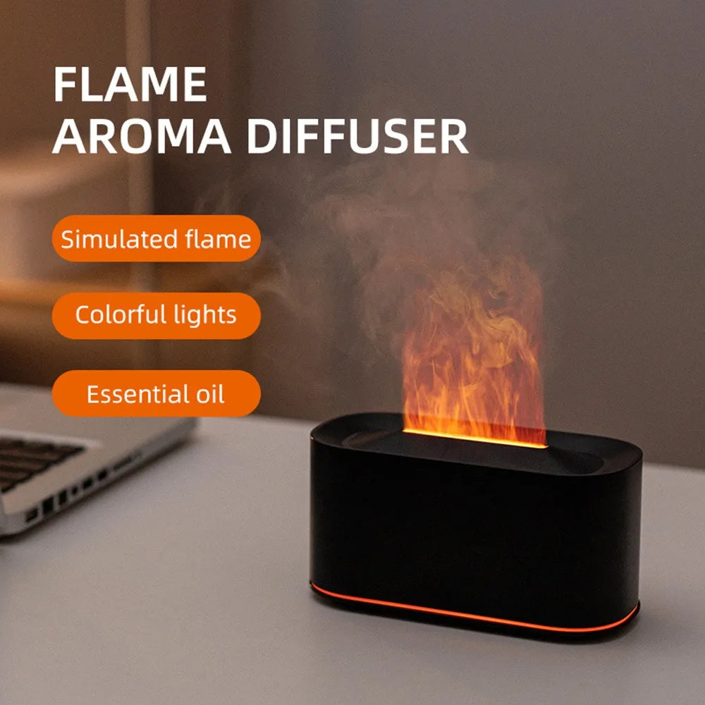 Essential Oil Diffuser Flame Colorful Vapor Humidifier For Spa Aromatherapy